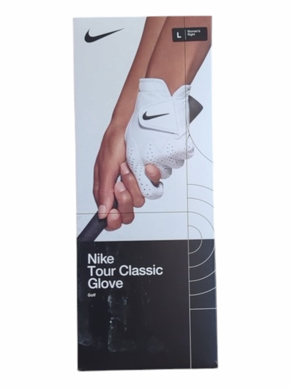 Nike Tour Classic Glove - White with Black Swoosh